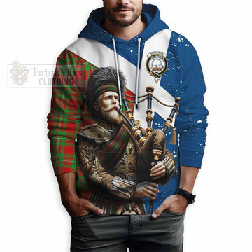 Grierson Tartan Hoodie with Family Crest Scottish Bagpiper Vibes - Tartan Vibes Clothing