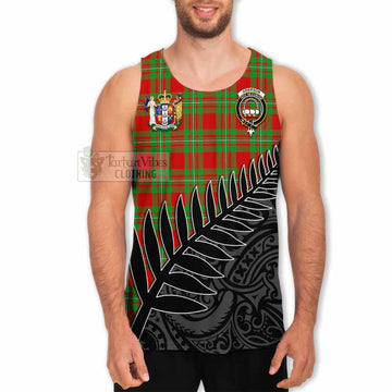 Grierson Crest Tartan Men's Tank Top with New Zealand Silver Fern Half Style - Tartan Vibes Clothing
