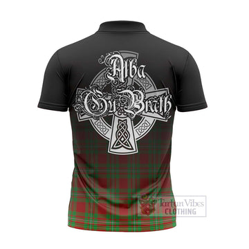 Grierson Tartan Zipper Polo Shirt Featuring Alba Gu Brath Family Crest Celtic Inspired - Tartan Vibes Clothing