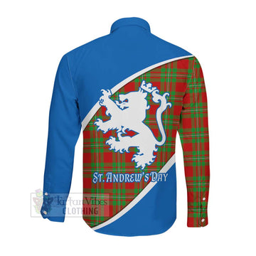Grierson Family Crest Tartan Long Sleeve Button Shirt Celebrate Saint Andrew's Day in Style Men's Shirt - Tartan Vibes Clothing