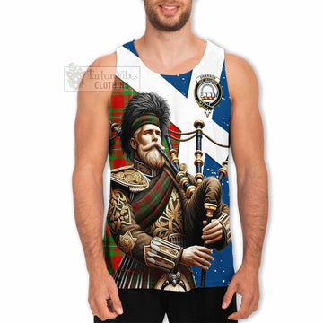 Grierson Tartan Men's Tank Top with Family Crest Scottish Bagpiper Vibes - Tartan Vibes Clothing