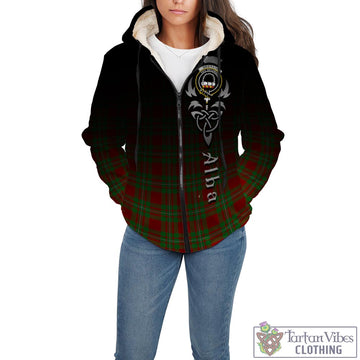 Grierson Tartan Sherpa Hoodie Featuring Alba Gu Brath Family Crest Celtic Inspired - Tartan Vibes Clothing