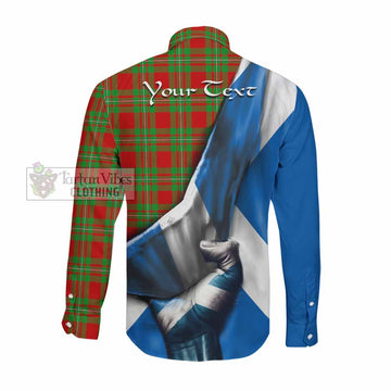 Grierson Tartan Long Sleeve Button Shirt with Family Crest Scotland Patriotic Style Men's Shirt - Tartan Vibes Clothing