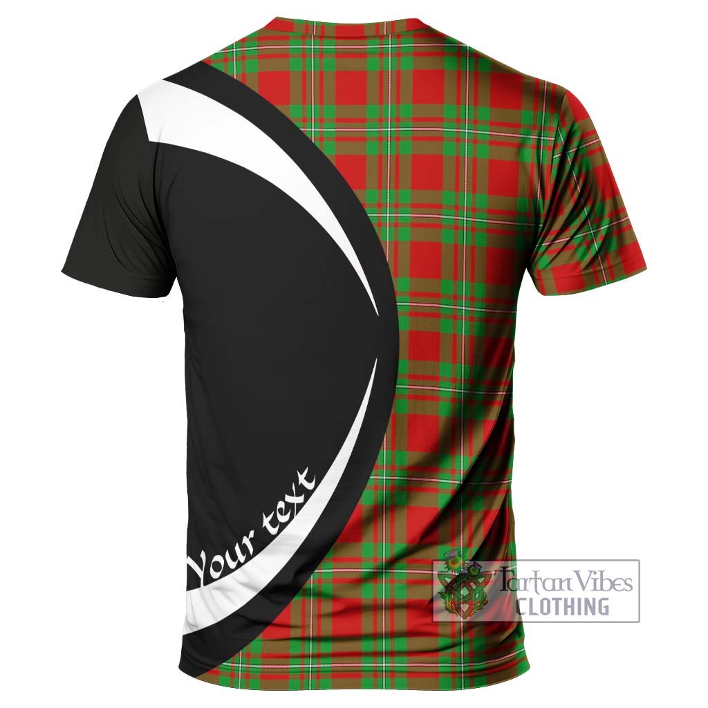 Grierson Tartan T-Shirt with Family Crest Circle Style - Tartan Vibes Clothing