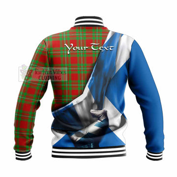 Grierson Tartan Baseball Jacket with Family Crest Scotland Patriotic Style - Tartan Vibes Clothing