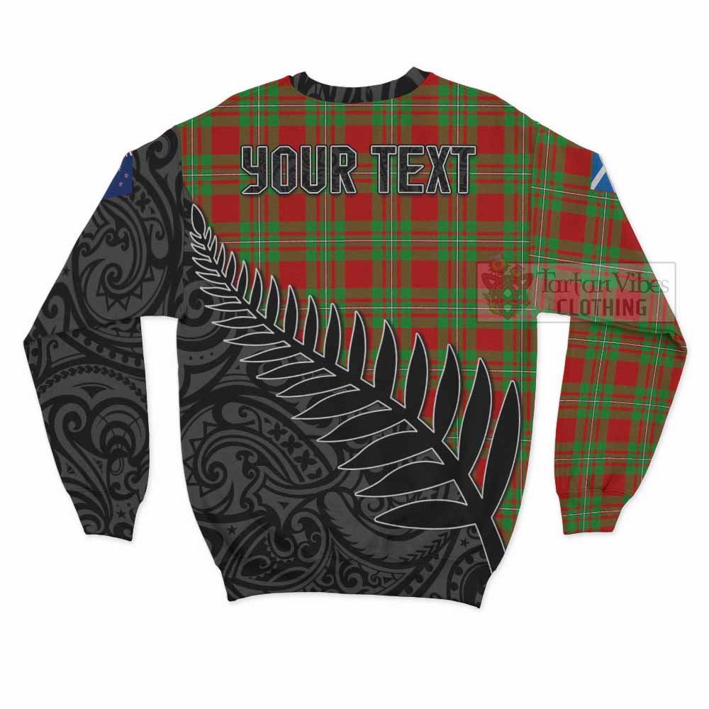 Grierson Crest Tartan Sweatshirt with New Zealand Silver Fern Half Style - Tartan Vibes Clothing