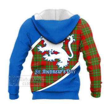 Grierson Family Crest Tartan Knitted Hoodie Celebrate Saint Andrew's Day in Style - Tartan Vibes Clothing