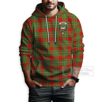 Grierson Tartan Hoodie with Family Crest and Bearded Skull Holding Bottles of Whiskey - Tartan Vibes Clothing