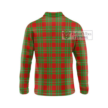 Grierson Tartan Long Sleeve Polo Shirt with Family Crest DNA In Me Style - Tartan Vibes Clothing