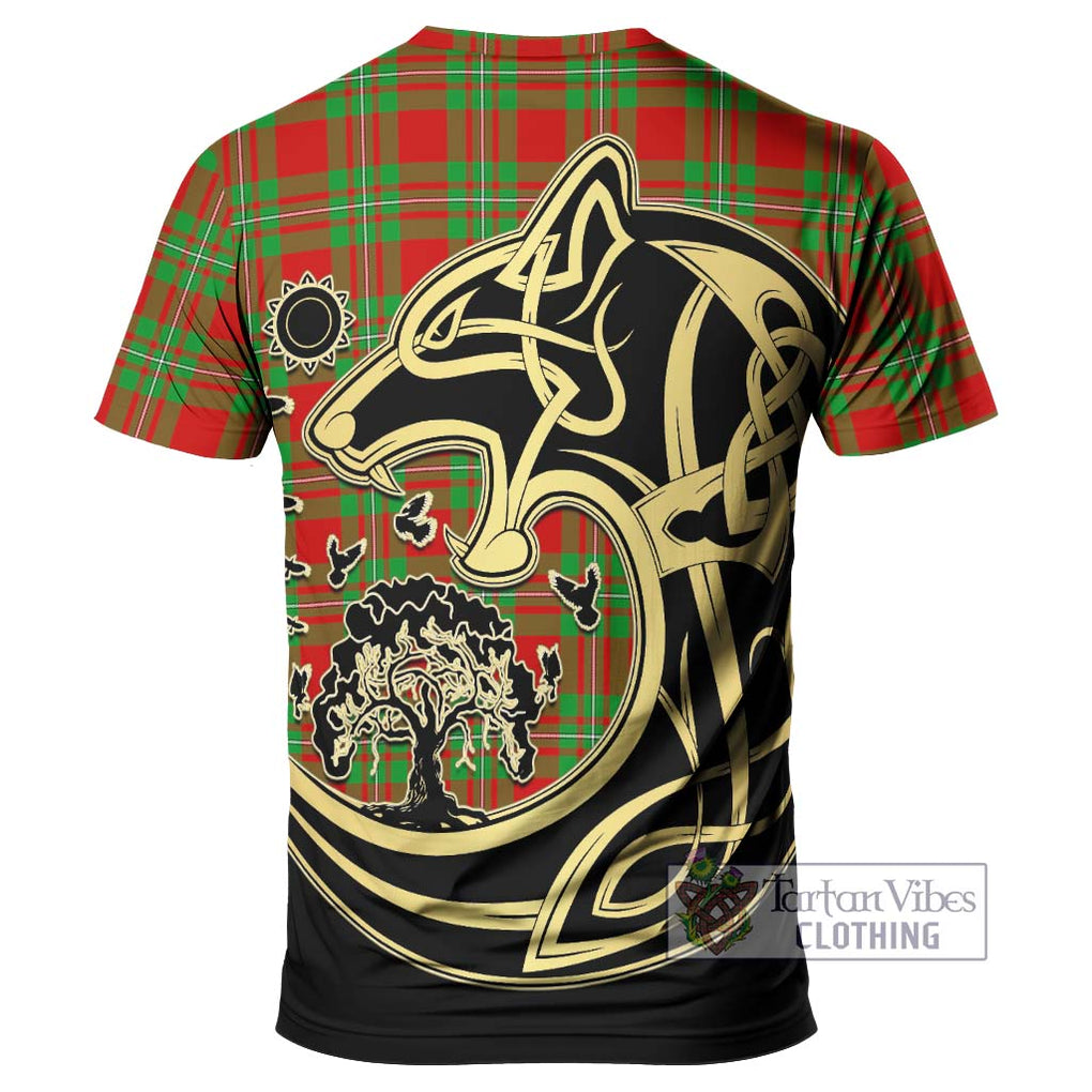 Grierson Tartan T-Shirt with Family Crest Celtic Wolf Style - Tartan Vibes Clothing