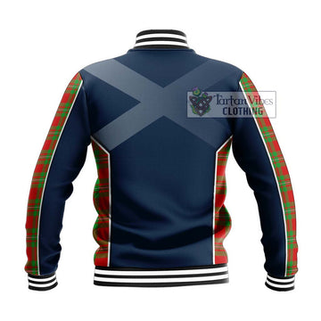 Grierson Tartan Baseball Jacket with Family Crest and Lion Rampant Vibes Sport Style - Tartan Vibes Clothing
