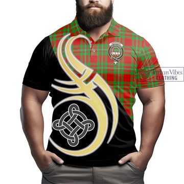 Grierson Tartan Polo Shirt with Family Crest and Celtic Symbol Style - Tartan Vibes Clothing