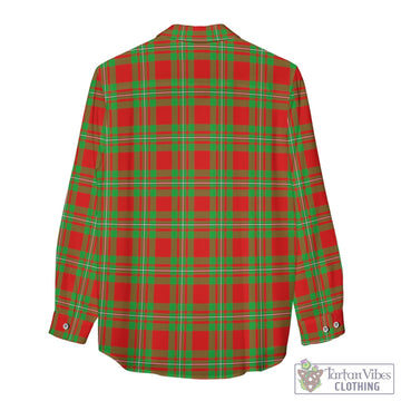 Grierson Tartan Women's Casual Shirt with Family Crest - Tartan Vibes Clothing