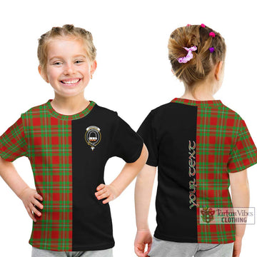 Grierson Tartan Kid T-Shirt with Family Crest and Half Of Me Style - Tartan Vibes Clothing