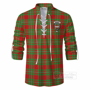 Grierson Tartan Ghillie Kilt Shirt with Family Crest DNA In Me Style - Tartan Vibes Clothing