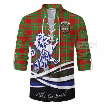 Grierson Tartan Ghillie Kilt Shirt with Alba Gu Brath Regal Lion Emblem - Tartan Vibes Clothing