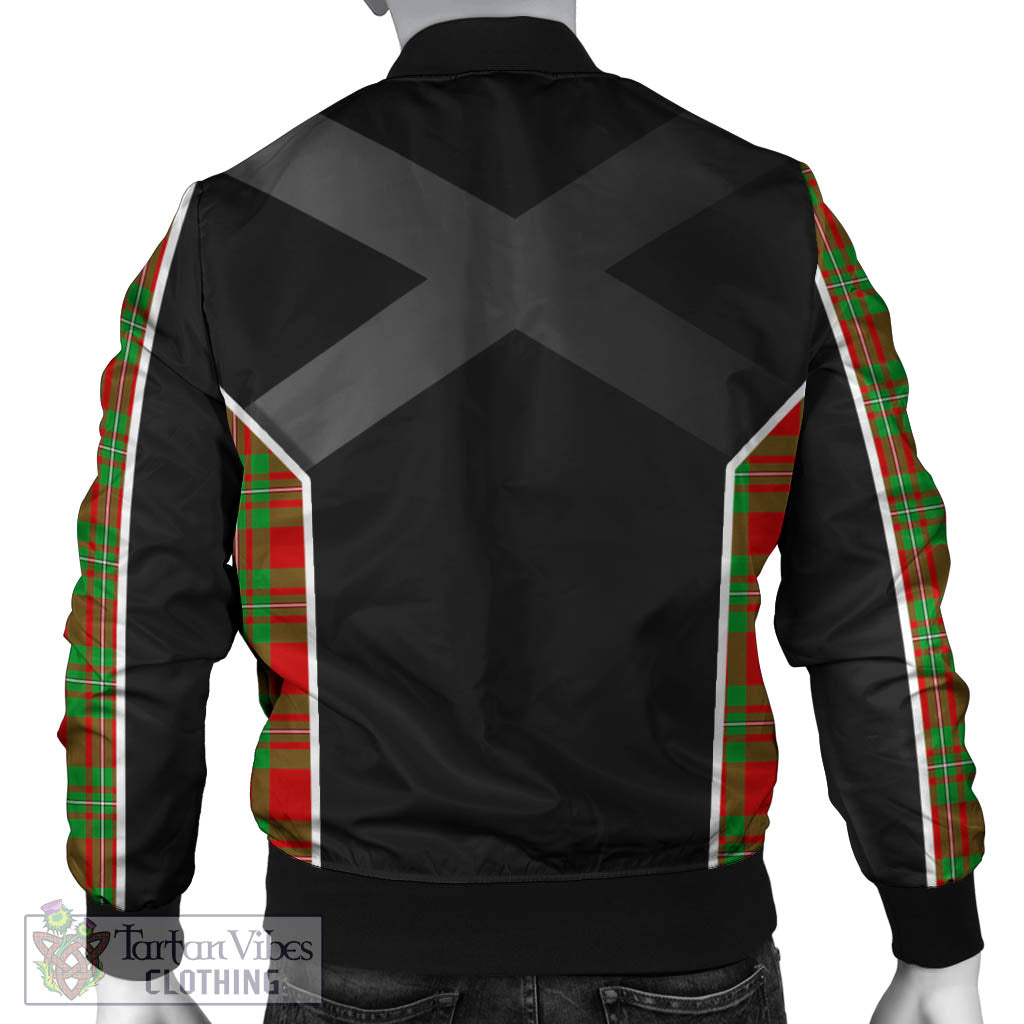 Grierson Tartan Bomber Jacket with Family Crest and Scottish Thistle Vibes Sport Style - Tartan Vibes Clothing