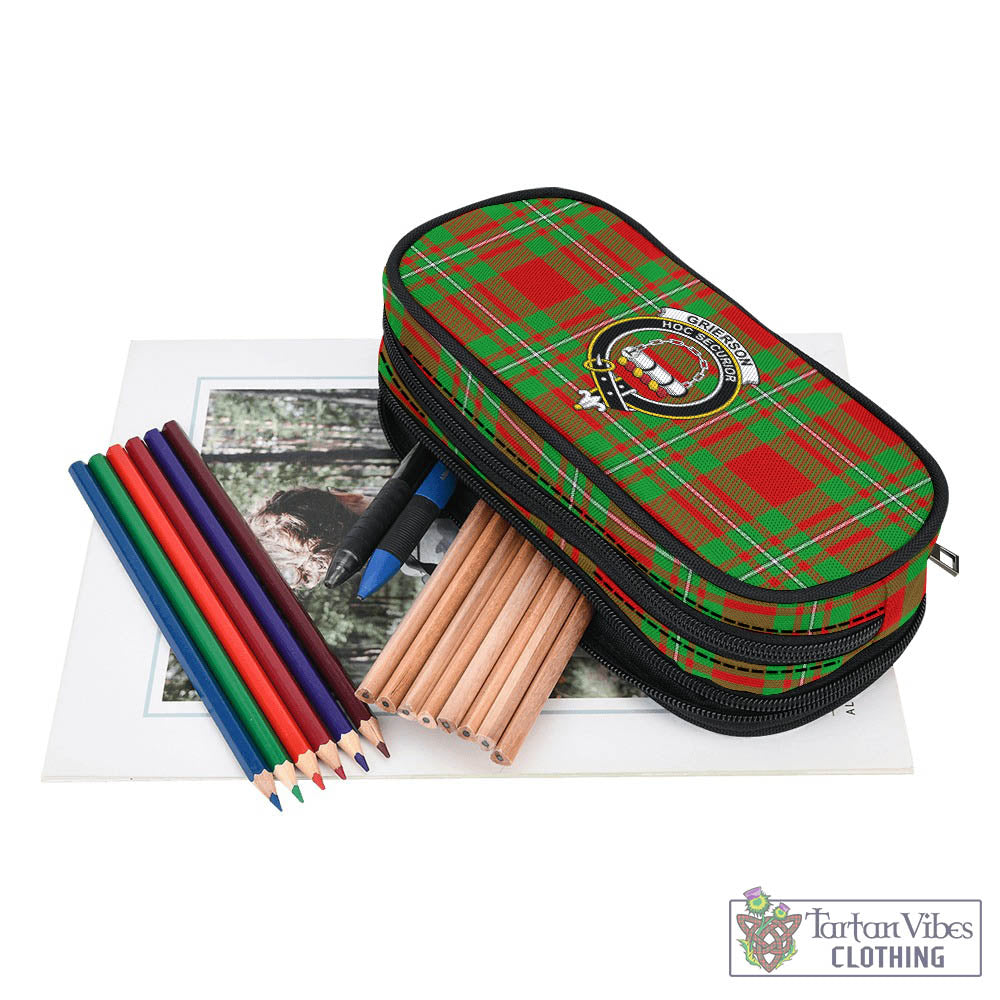 Grierson Tartan Pen and Pencil Case with Family Crest - Tartan Vibes Clothing