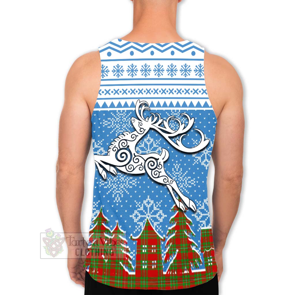 Grierson Clan Christmas Men's Tank Top Celtic Reindeer Style - Tartan Vibes Clothing