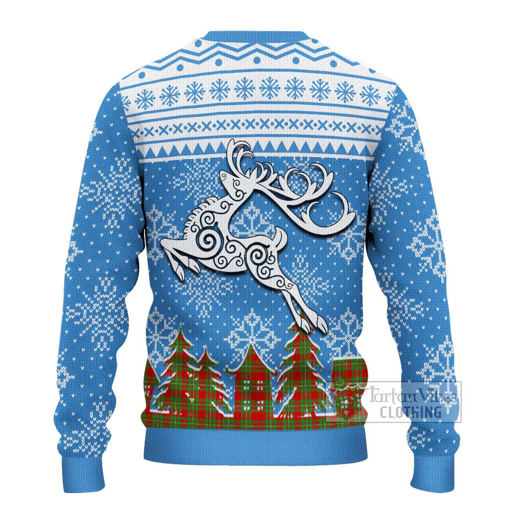 Grierson Clan Christmas Ugly Sweater Celtic Reindeer Style - Tartan Vibes Clothing