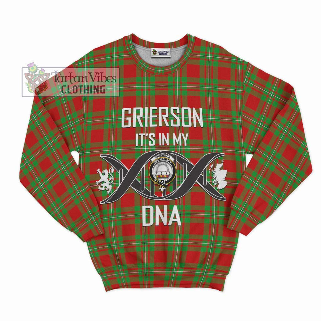 Grierson Tartan Sweatshirt with Family Crest DNA In Me Style - Tartan Vibes Clothing