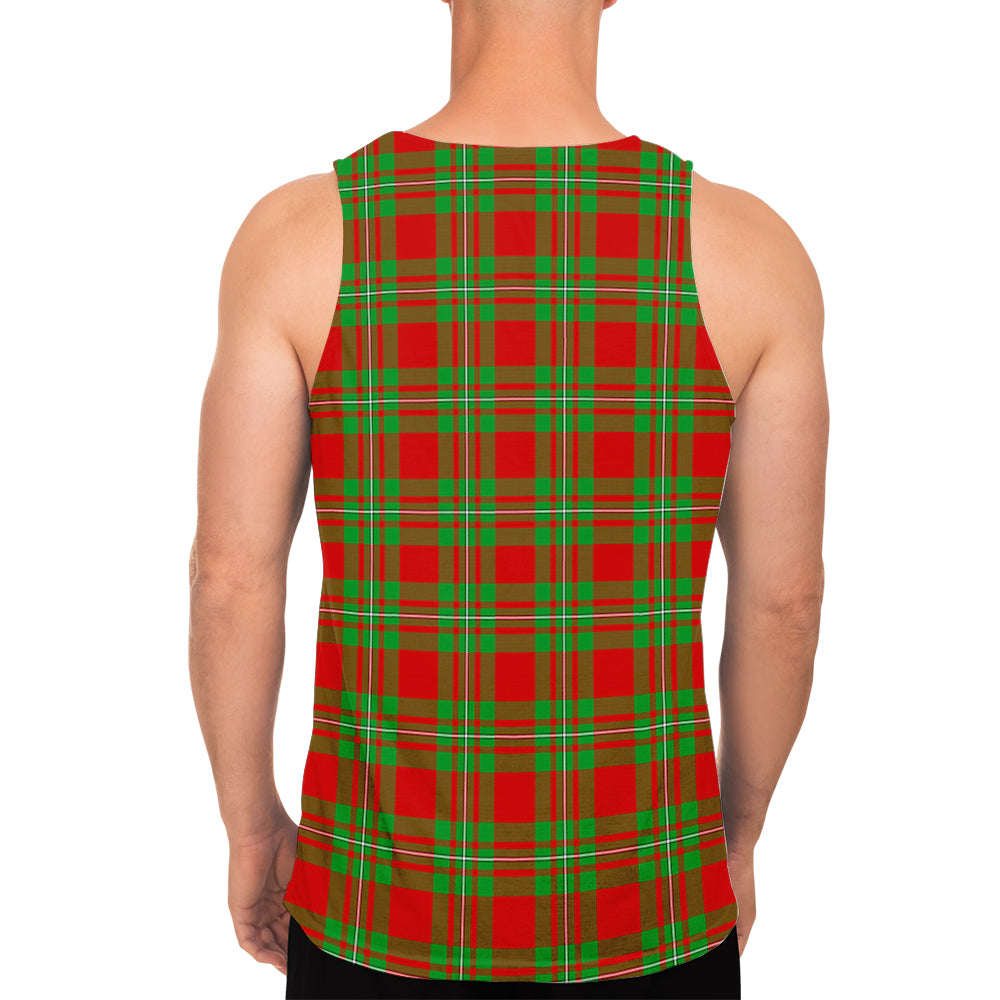 Grierson Tartan Mens Tank Top with Family Crest - Tartan Vibes Clothing