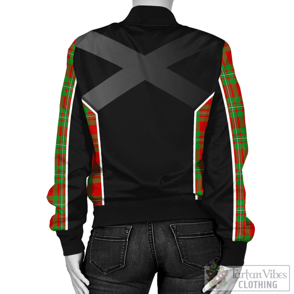 Grierson Tartan Bomber Jacket with Family Crest and Scottish Thistle Vibes Sport Style - Tartan Vibes Clothing