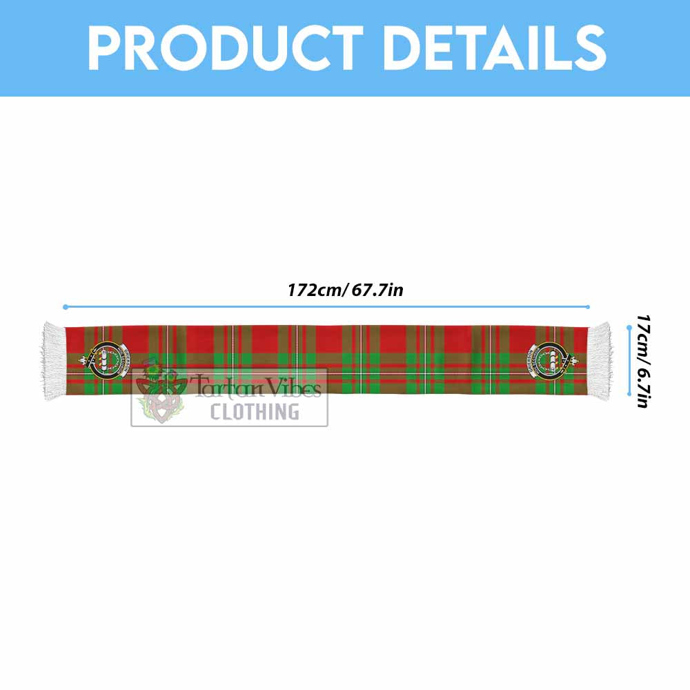 Grierson Tartan Ruffneck Scarf with Family Crest - Tartan Vibes Clothing