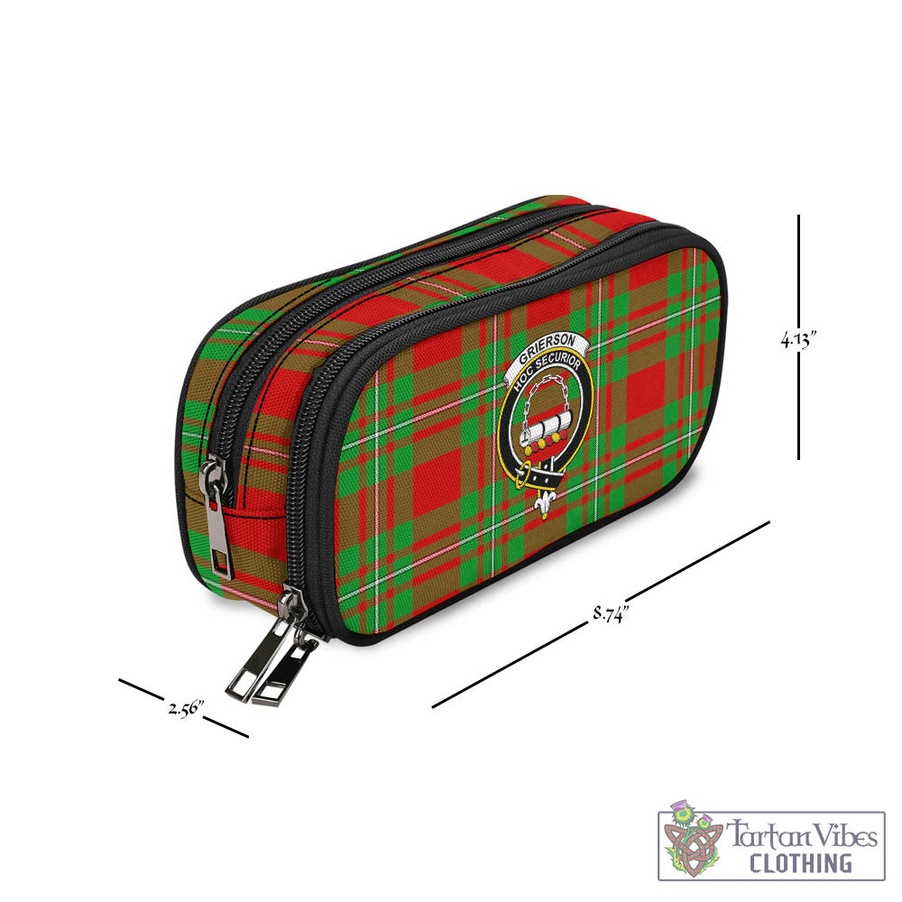 Grierson Tartan Pen and Pencil Case with Family Crest - Tartan Vibes Clothing