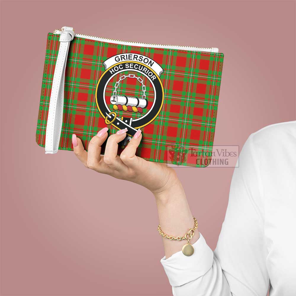 Tartan Vibes Clothing Grierson Family Crest Tartan Clutch Bag
