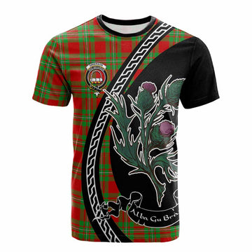 Grierson Family Crest Tartan Cotton T-shirt Alba Thistle Inspired - Tartan Vibes Clothing