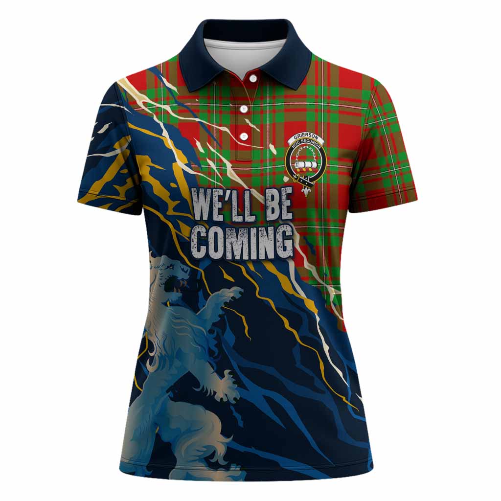 Grierson Scotland Tartan Women Polo Shirt WC2026 Football - We'll Be Coming