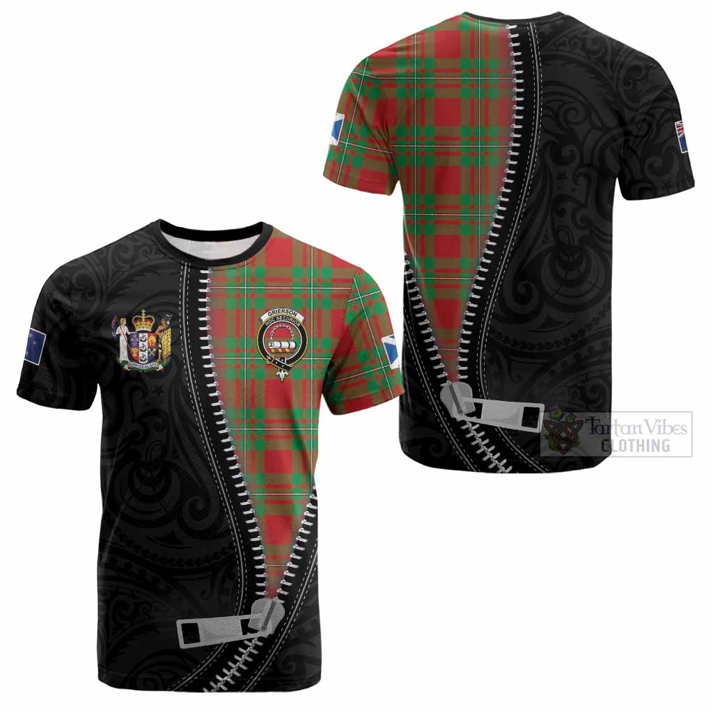 Grierson Tartan Cotton T-shirt New Zealand Pattern Unique Zipper Stylized