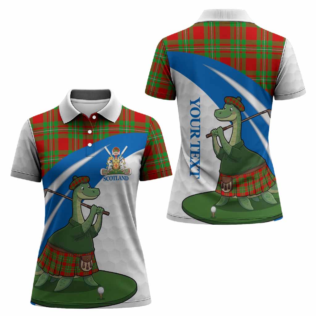Grierson Tartan Crest Golf Nessie Women Polo Shirt Loch Ness Monster Sporty Style