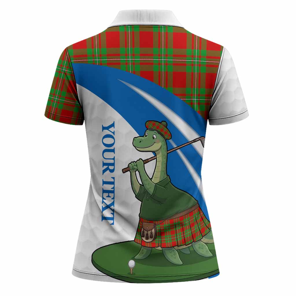 Grierson Tartan Crest Golf Nessie Women Polo Shirt Loch Ness Monster Sporty Style