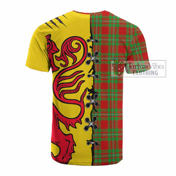 Grierson Tartan Family Crest Cotton T-shirt Lion Rampant Honor - Tartan Vibes Clothing