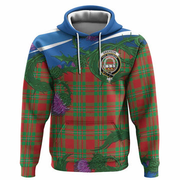 Grierson Tartan Family Crest Hoodie Thistle in Minimalism