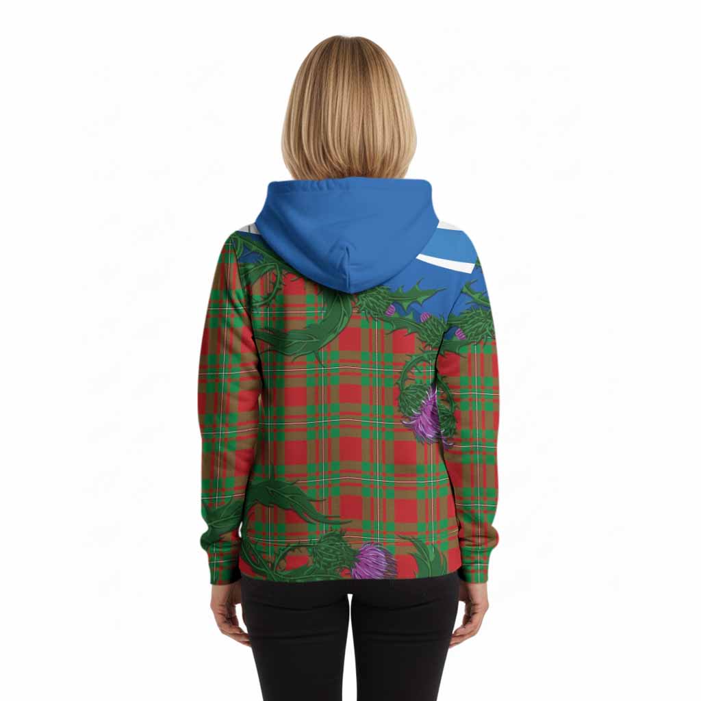 Grierson Tartan Family Crest Hoodie Thistle in Minimalism