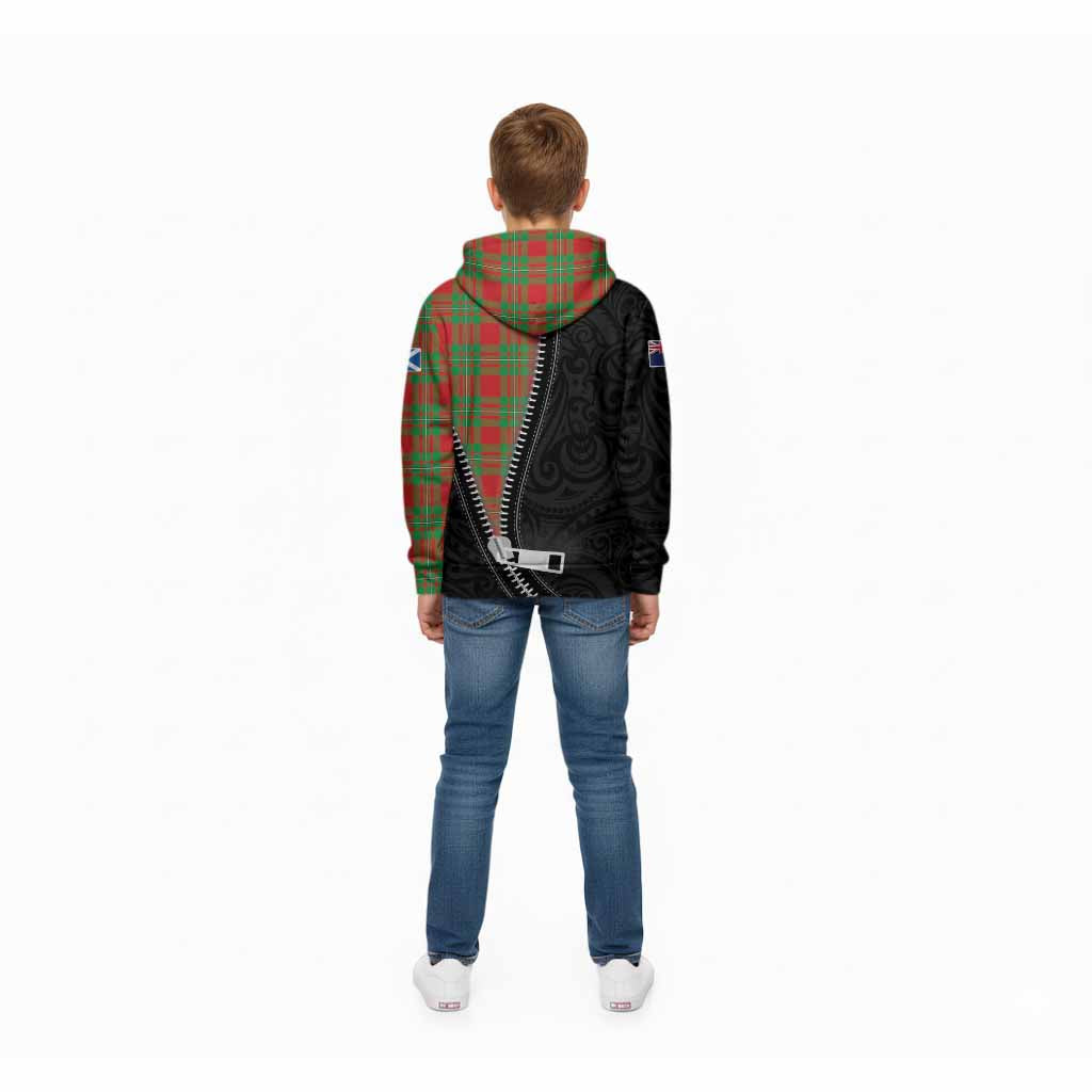 Grierson Tartan Kid Hoodie New Zealand Pattern Unique Zipper Stylized