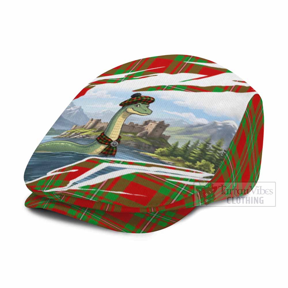 Grierson Tartan Loch Ness Monster Scottish Heritage Art Flat Cap, Jeff Cap