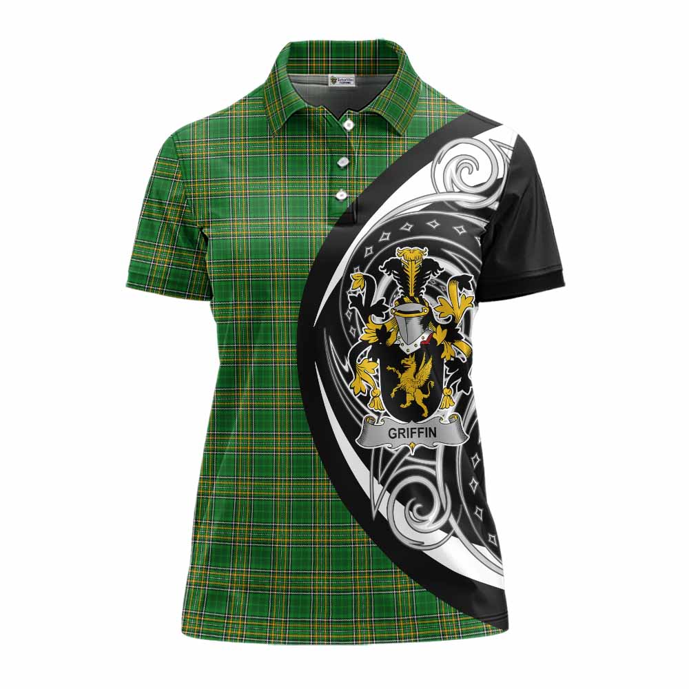 Griffin Irish Clan Women's Polo Shirt Celtic Circle Style Women - Tartan Vibes Clothing