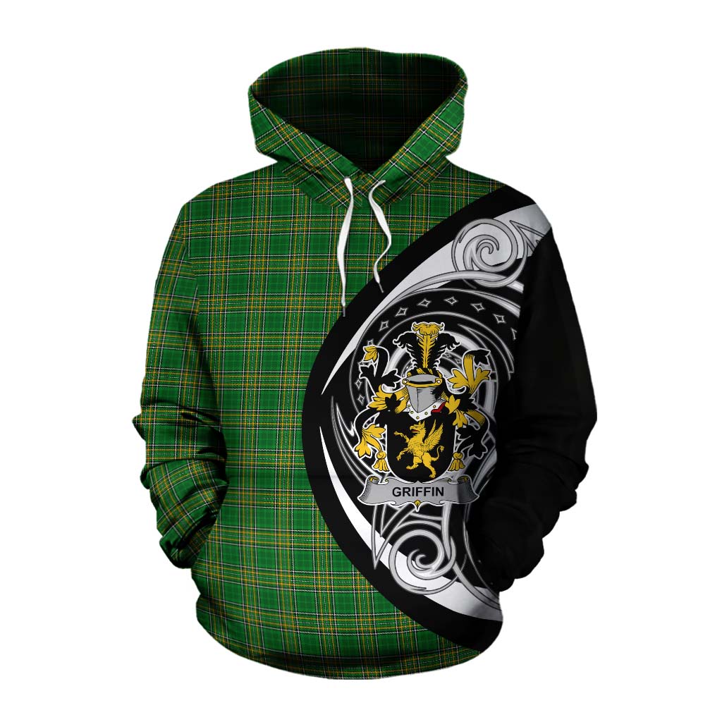 Tartan Vibes Clothing Griffin Irish Clan Cotton Hoodie Celtic Circle Style