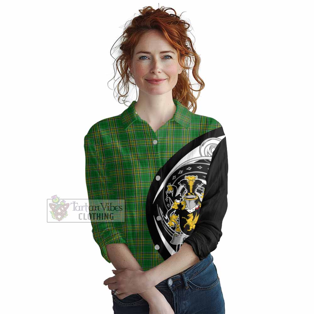 Griffin Irish Clan Women's Casual Shirt Celtic Circle Style - Tartan Vibes Clothing