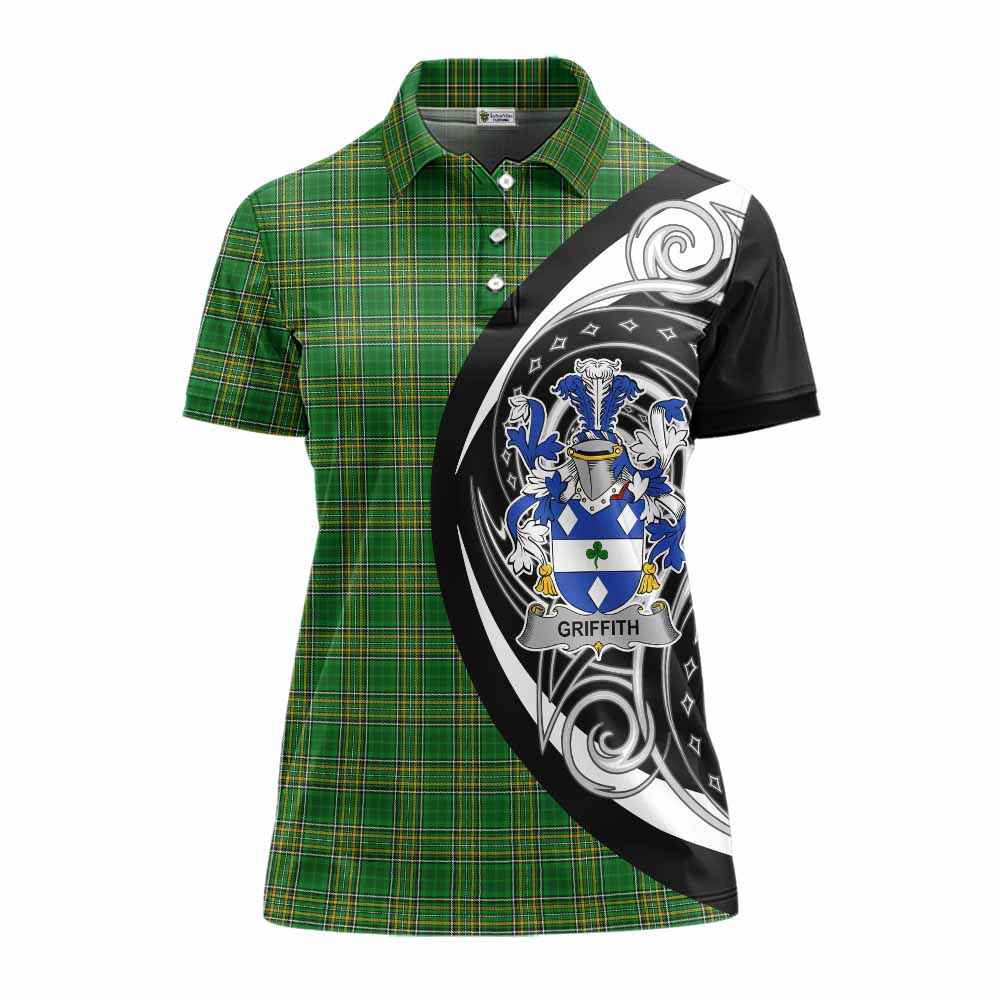 Griffith Irish Clan Women's Polo Shirt Celtic Circle Style Women - Tartan Vibes Clothing