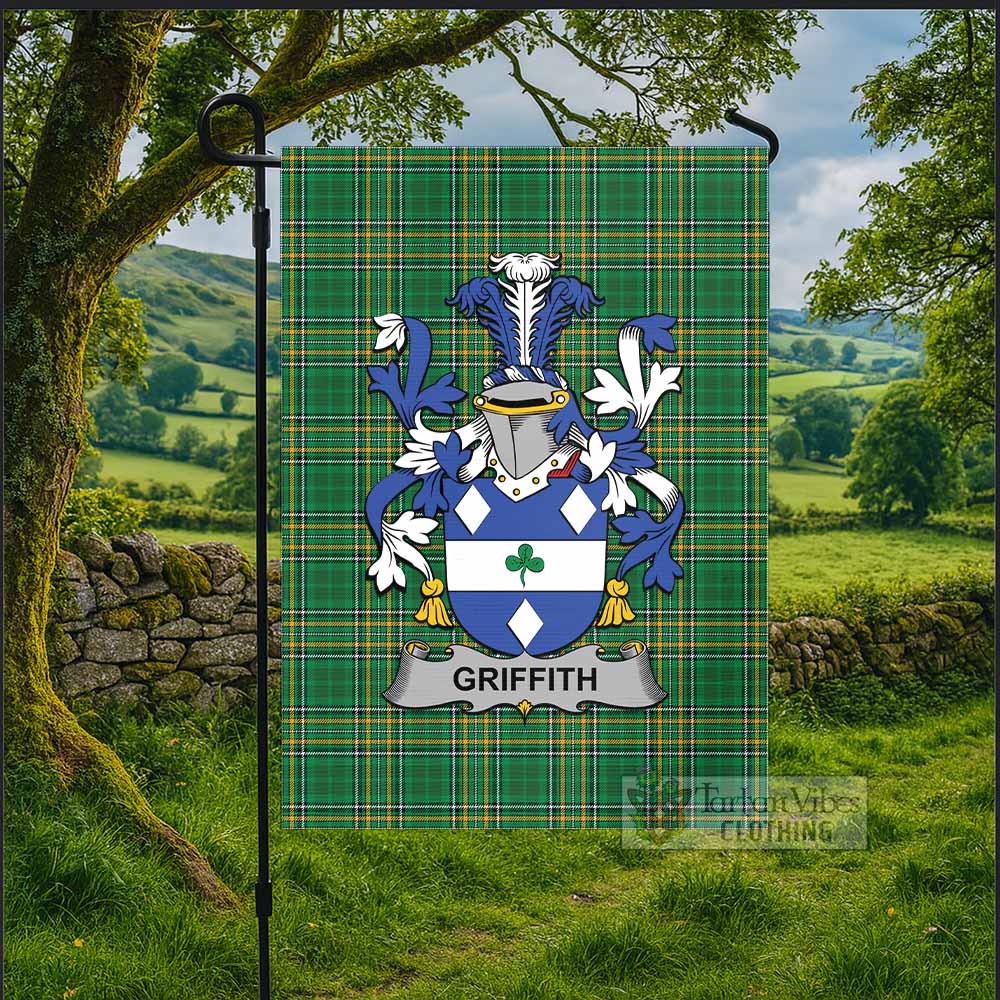 Griffith Irish Clan Tartan Flag with Coat of Arms