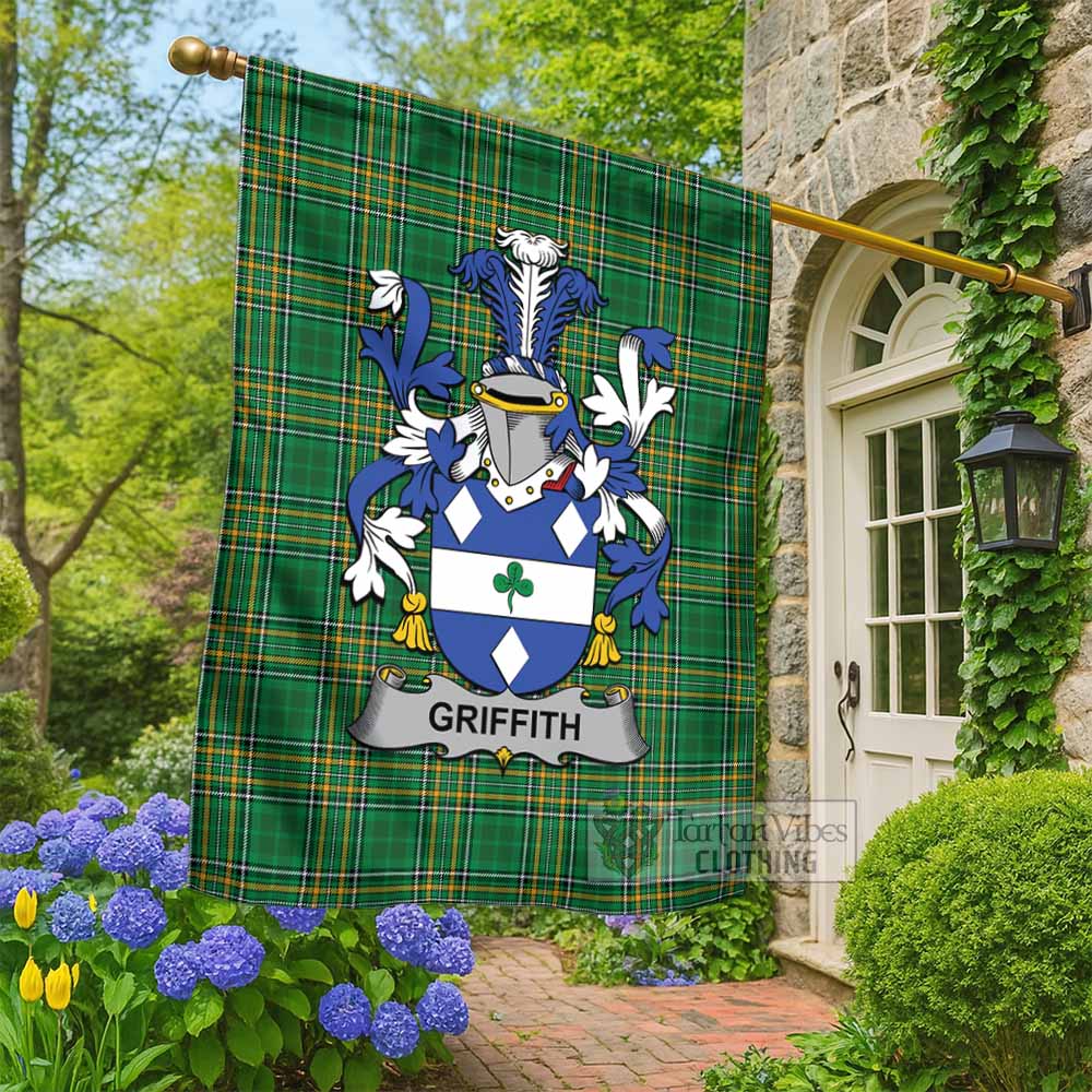 Griffith Irish Clan Tartan Flag with Coat of Arms