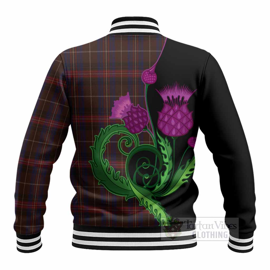Griffiths of Wales Tartan Baseball Jacket Traditional Scottish Thistle