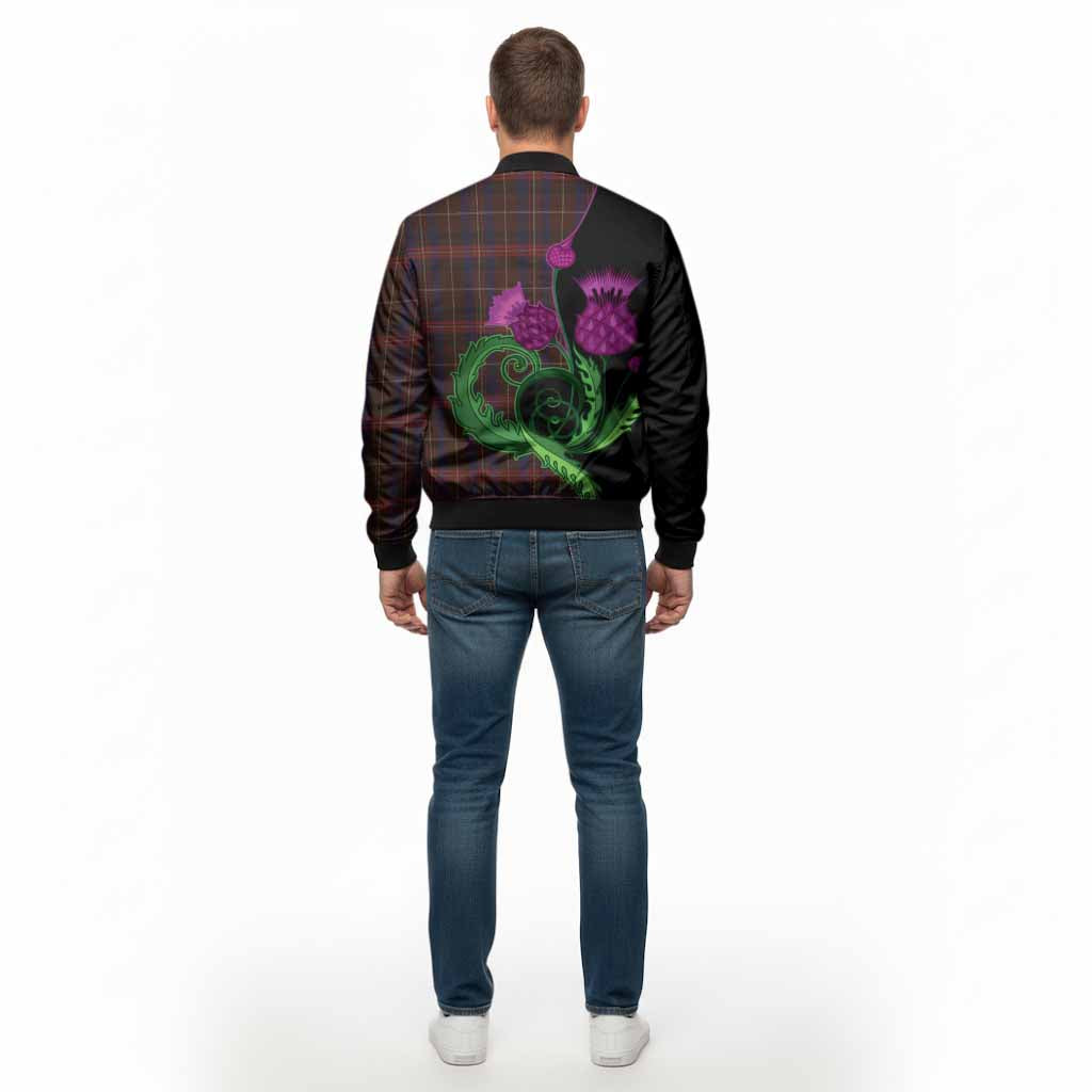 Griffiths of Wales Tartan Bomber Jacket Traditional Scottish Thistle