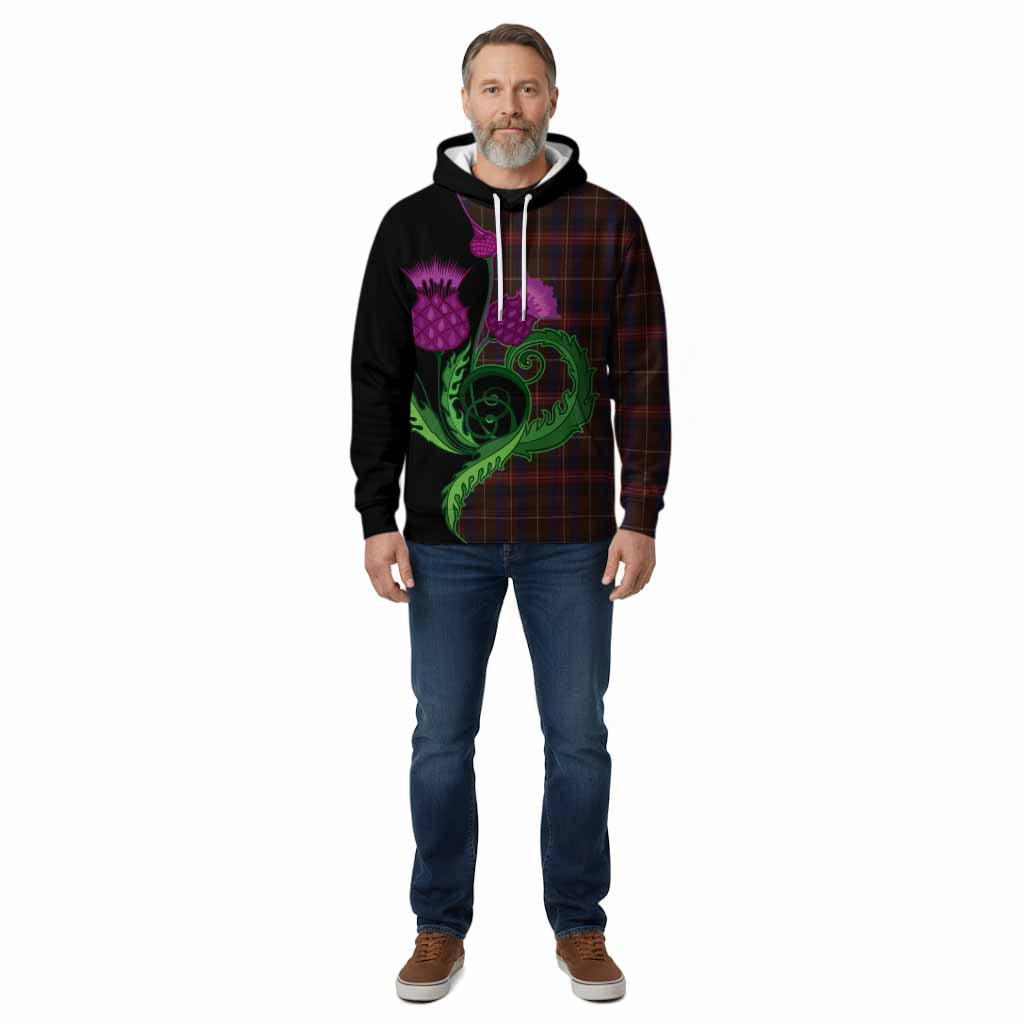 Griffiths of Wales Tartan Cotton Hoodie Traditional Scottish Thistle