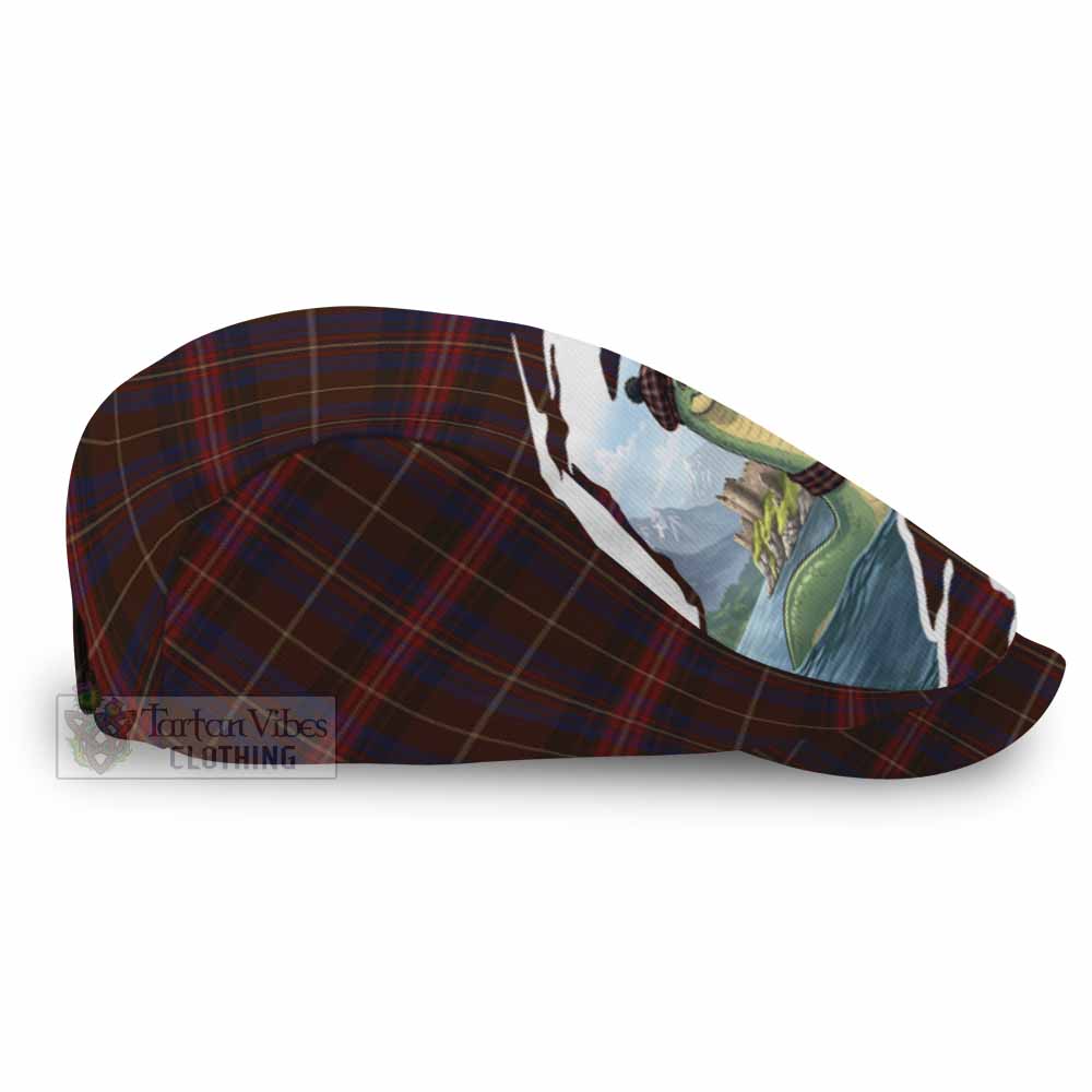 Griffiths of Wales Tartan Loch Ness Monster Scottish Heritage Art Flat Cap, Jeff Cap